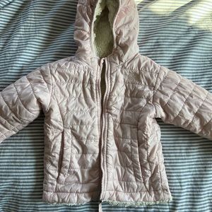 North face reversible coat. Winter jacket. Pink furry Good/great condition